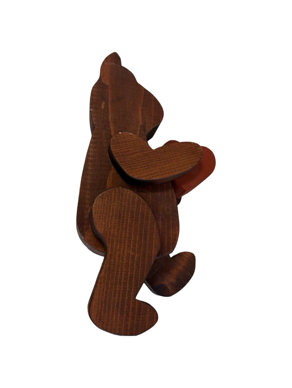 Vintage 1980s Wooden Adjustable Teddy Bear Decor Cottage Core